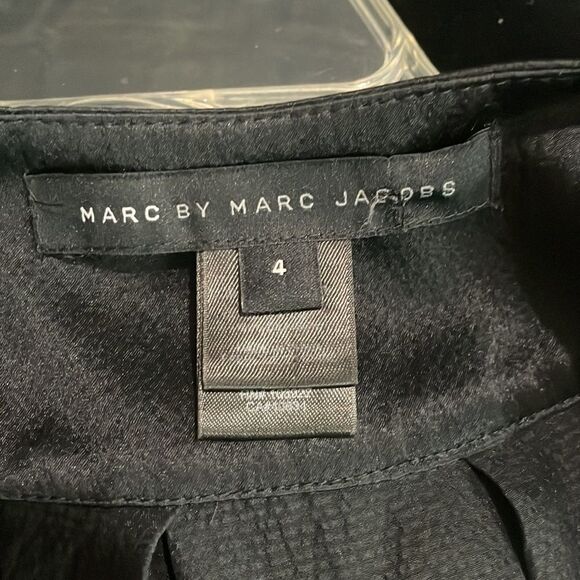 Marc Jacobs Black Silk Cap Sleeve Dress - Picture 7 of 8